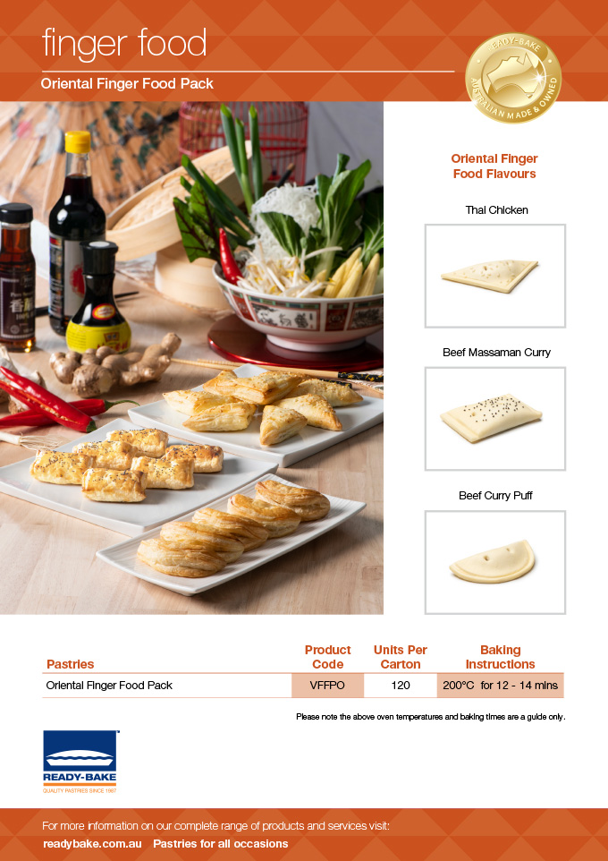 Oriental Variety Finger Food Pack flyer