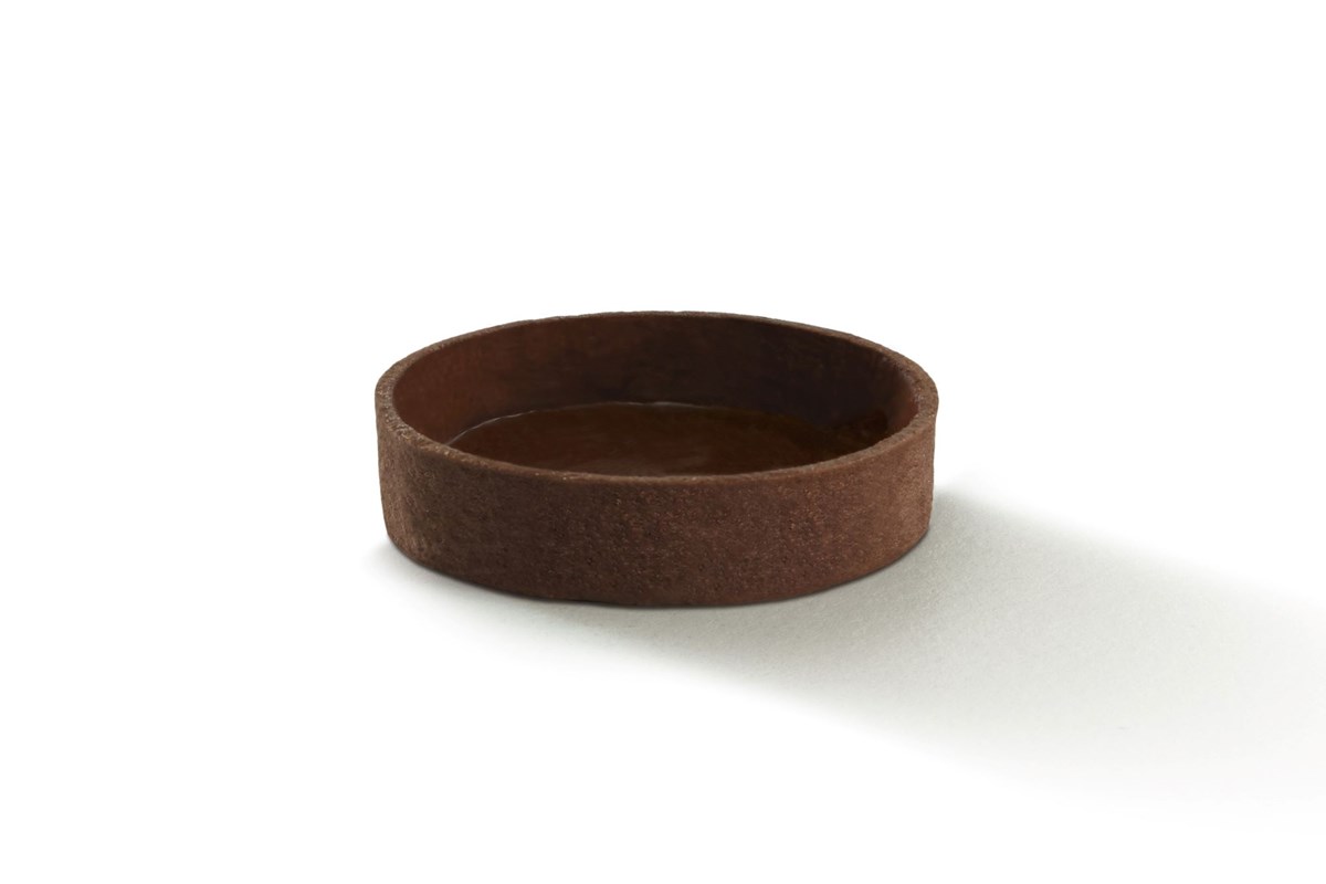 Round Shortbread Shell Ready Bake Baked 80mm Round Chocolate Butter Shortbread Shell (BCH80) (BCH80)